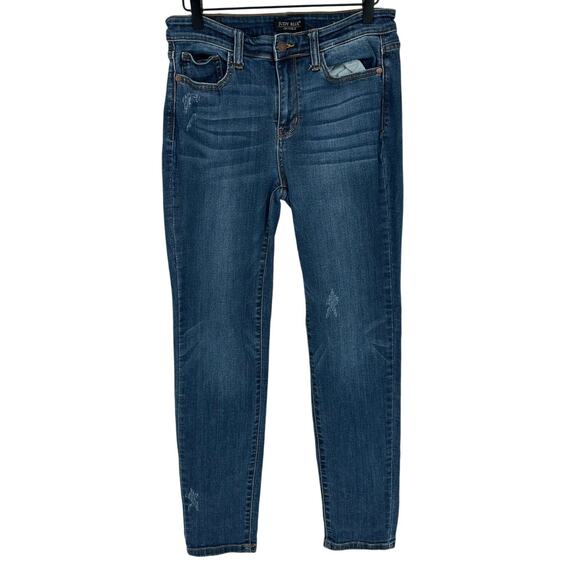 Judy Blue Relaxed Fit Blue Dark Wash Jeans Mid Rise Comfort Stretch Casual 29 - Picture 1 of 10